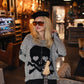 FADE TO BLACK SKULL SWEATER