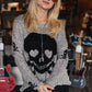 FADE TO BLACK SKULL SWEATER