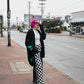 SPLIT DECISION CHECKERED PANTS IN BLUE HAZE S-3XL