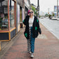 SPLIT DECISION CHECKERED PANTS IN BLUE HAZE S-3XL