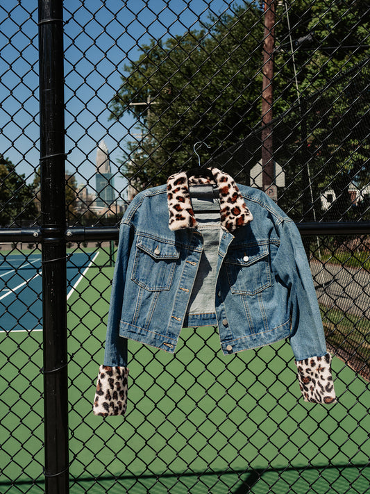 CHEETAH GIRL DENIM JACKET