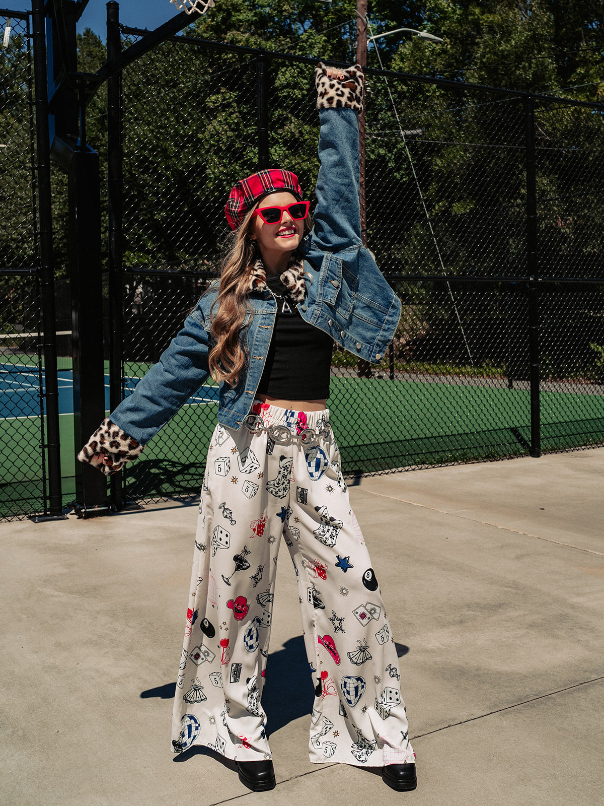 CHEETAH GIRL DENIM JACKET