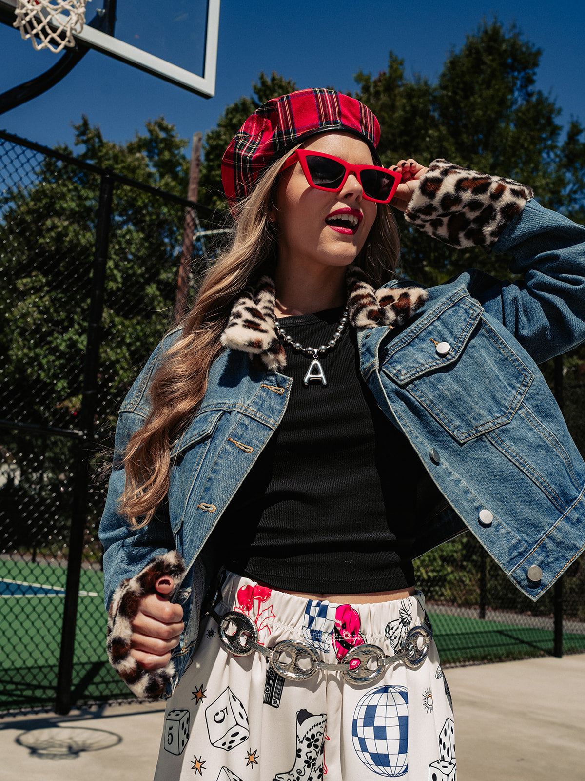 CHEETAH GIRL DENIM JACKET