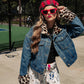 CHEETAH GIRL DENIM JACKET