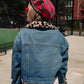 CHEETAH GIRL DENIM JACKET