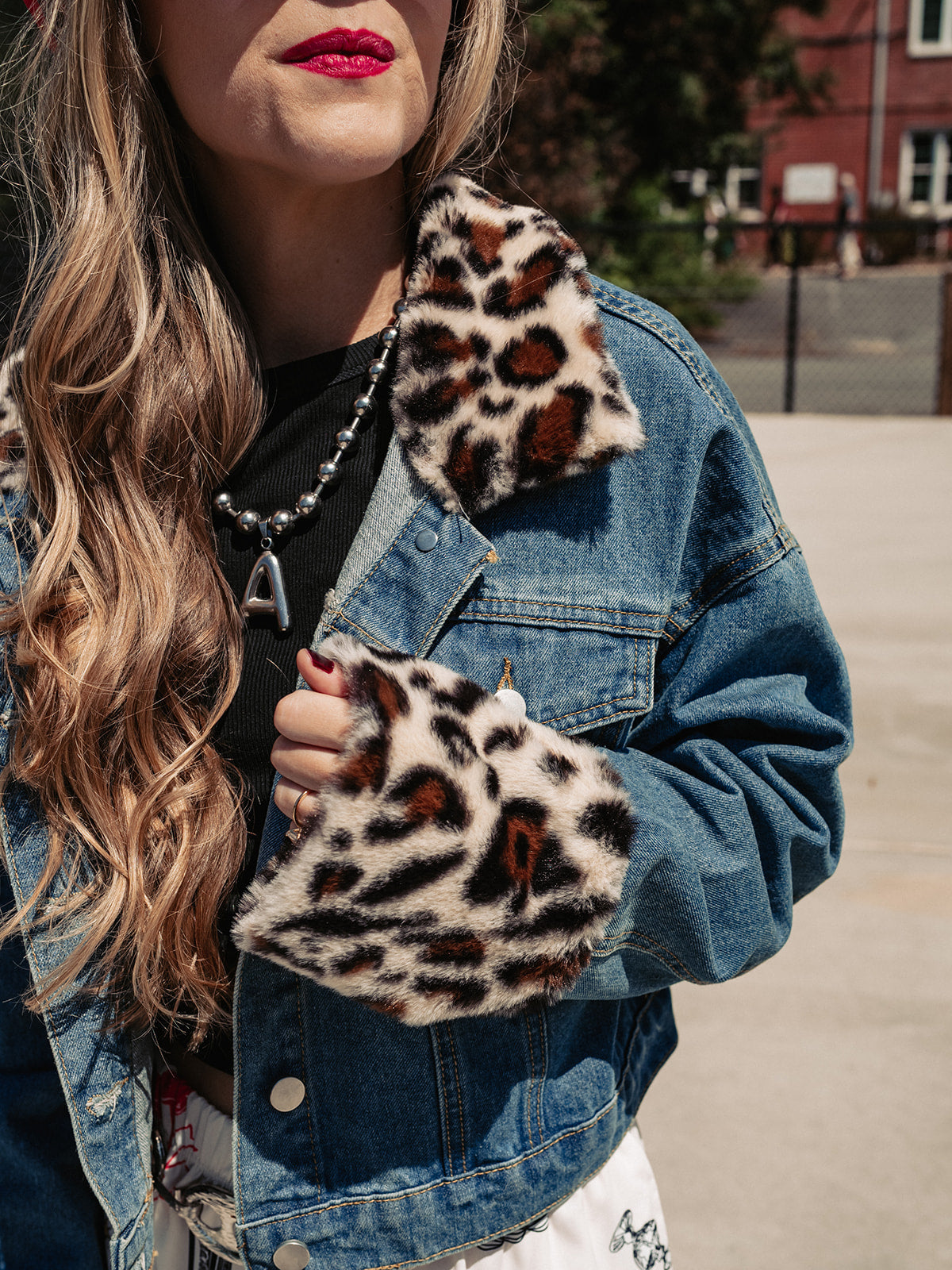 CHEETAH GIRL DENIM JACKET