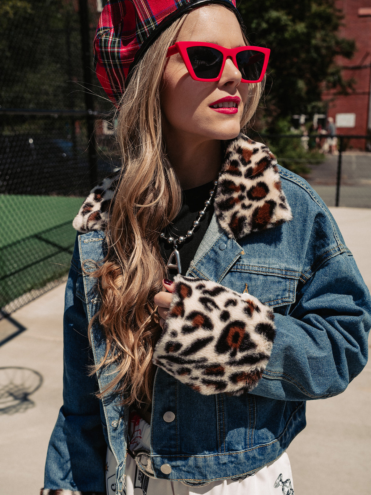 CHEETAH GIRL DENIM JACKET