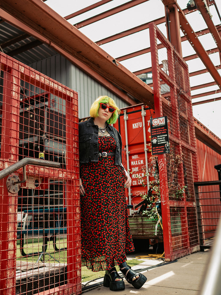CHERRY COLA CRUSH MIDII DRESS