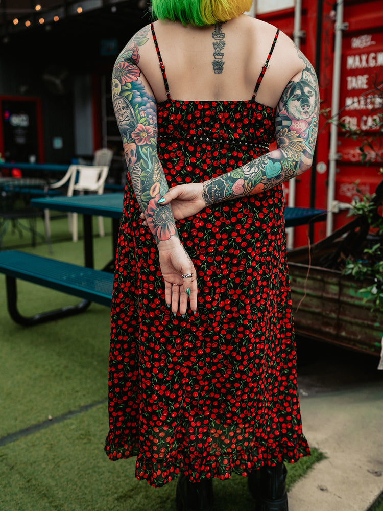 CHERRY COLA CRUSH MIDII DRESS