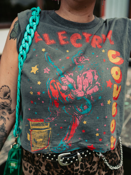 ELECTRIC COWBOY GRAPHIC MUSCLE TANK