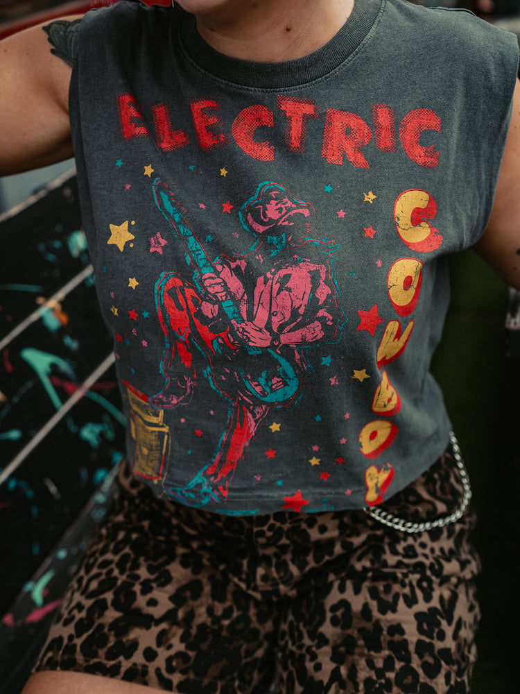 ELECTRIC COWBOY GRAPHIC MUSCLE TANK