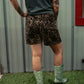REBEL HEART LEOPARD PRINT DENIM SHORTS