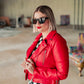 FLAVOR OF THE WEEK MOTO JACKET IN VERY CHERRY