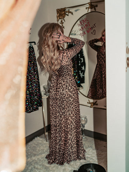 FIERCE FEMALE MESH MAXI DRESS IN LEOPARD S-3XL – Shop Alora Eden