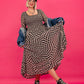 LADY LUCK CHECKERED MESH DRESS
