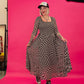 LADY LUCK CHECKERED MESH DRESS