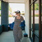 LADY LUCK CHECKERED MESH DRESS