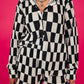 DOPAMINE QUEEN CHECKERED PLISSE SET