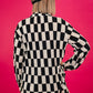 DOPAMINE QUEEN CHECKERED PLISSE SET