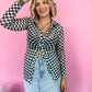 *JUST RESTOCKED!* DREAMING OUT LOUD CHECKERED MESH TOP