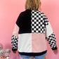 LATE NIGHT TALKING MIXED MEDIA JACKET IN COTTON CANDY S-3XL *JUST RESTOCKED!*