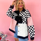 LATE NIGHT TALKING MIXED MEDIA JACKET IN COTTON CANDY S-3XL *JUST RESTOCKED!*