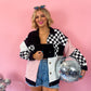 LATE NIGHT TALKING MIXED MEDIA JACKET IN COTTON CANDY S-3XL *JUST RESTOCKED!*