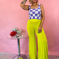 WALK THIS WAY WIDE LEG PANTS in *Lime Punch*