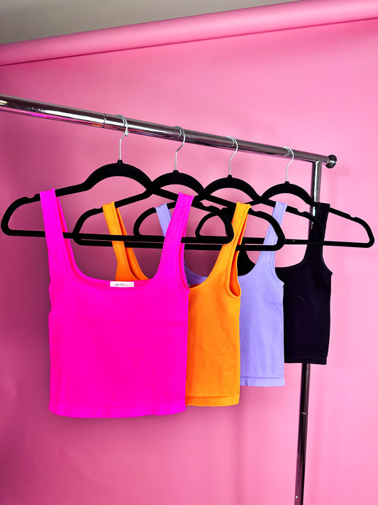 *JUST RESTOCKED!* LIZZIE SEAMLESS RIBBED TANK