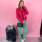 FLAVOR OF THE WEEK MOTO JACKET IN PINK FROSTING