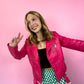 FLAVOR OF THE WEEK MOTO JACKET IN PINK FROSTING