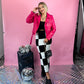 FLAVOR OF THE WEEK MOTO JACKET IN PINK FROSTING