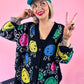 BE YOU SMILEY OVERSIZED KNIT CARDIGAN