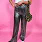DANCING QUEEN METALLIC WIDE LEG PANTS