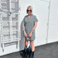 ELDER EMO CHECKERED SHIRT DRESS