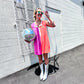 RAINBOW SHERBET COLOR BLOCK ROMPER S-XL