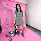 ELDER EMO CHECKERED SHIRT DRESS