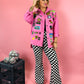 QUEEN OF COOL CHECKERED FLARE PANTS *S-XXXL!*