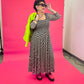 LADY LUCK CHECKERED MESH DRESS