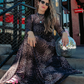 FIERCE FEMALE MESH MAXI DRESS IN MIDNIGHT MAYHEM