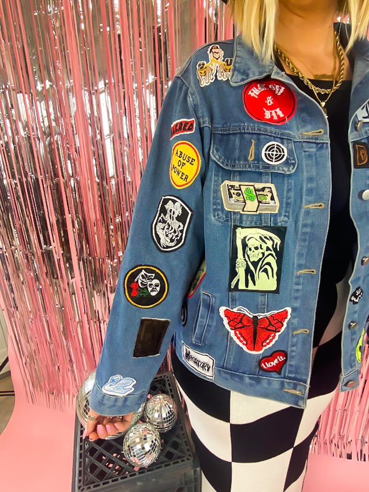 STAY WEIRD LUXE DENIM TRUCKER JACKET