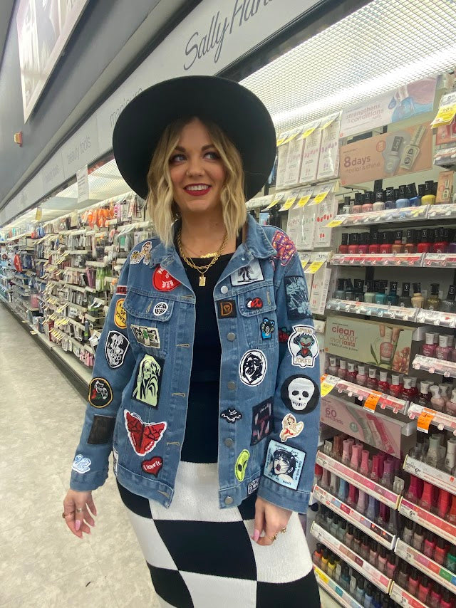 STAY WEIRD LUXE DENIM TRUCKER JACKET