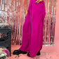 KARMA IS A QUEEN SATIN WIDE LEG PANTS