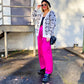 KARMA IS A QUEEN SATIN WIDE LEG PANTS