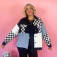 LATE NIGHT TALKING MIXED MEDIA JACKET S-3XL