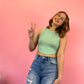 MIXTAPE CHECKERED PRINT CROP TOP *S-XL!*