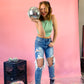 MIXTAPE CHECKERED PRINT CROP TOP *S-XL!*