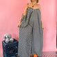 MEET ME BACKSTAGE CHECKERED WIDE LEG JUMPSUIT *JUST RESTOCKED!*